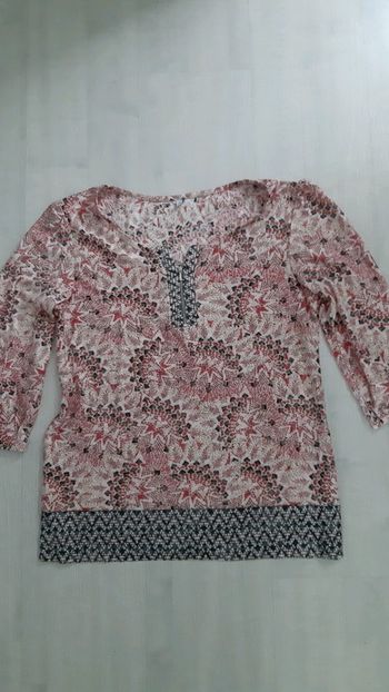 Blouse imprimée manches 3/4 impécable