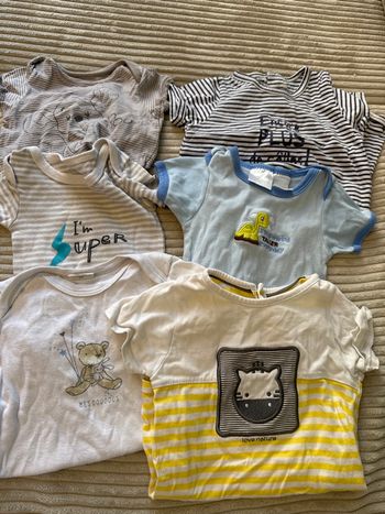 3 bodys mc + 2 barboteuses mc