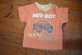 Tee shirt manches courtes voiture 6 mois