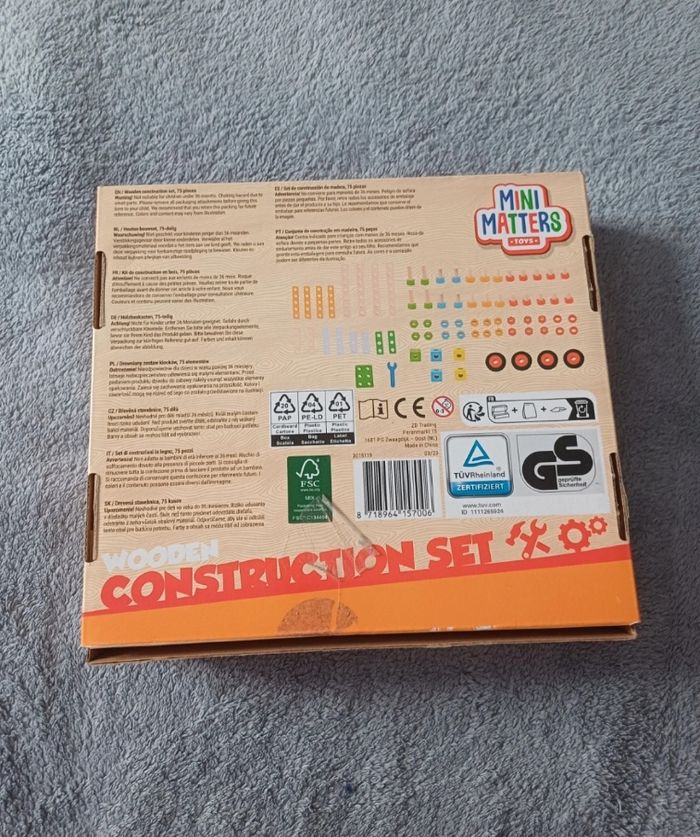 🧸Jeux kit de construction en bois 75 pièces pour enfants Dès 3ans + mini matters - photo numéro 5