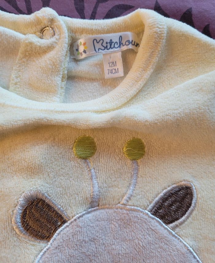 Lot de 4 pyjamas en velours (grenouillères) - photo numéro 9