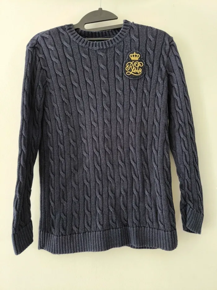 Pull torsadé avec logo Ralph Lauren taille S