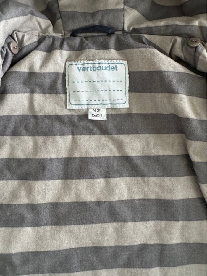 Manteau bleu marine Vertbaudet Taille 12 mois - photo numéro 5