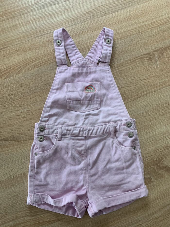 Salopette short jean 7 ans