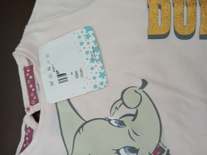 tee shirt fille dumbo disney 81 cm 18 mois - photo numéro 4
