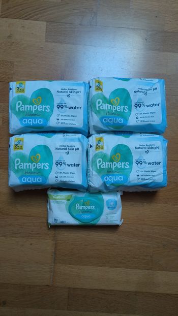 13 paquets de lingettes harmonie aqu