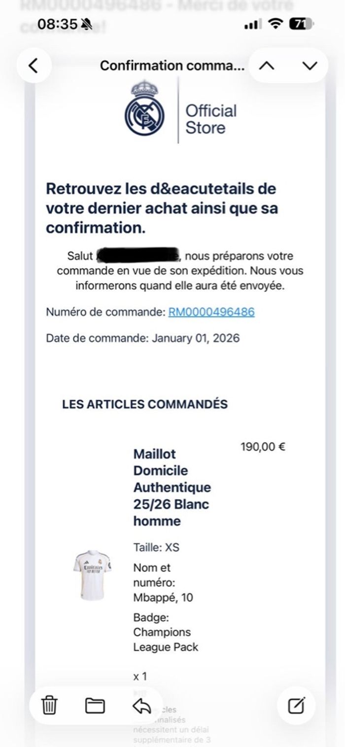 T-shirt réal de Madrid neuf authentique - photo numéro 4