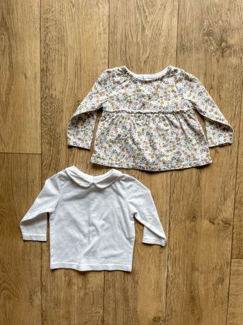 Lot t-shirts manches longues bébé fille Kiabi taille 3 mois 