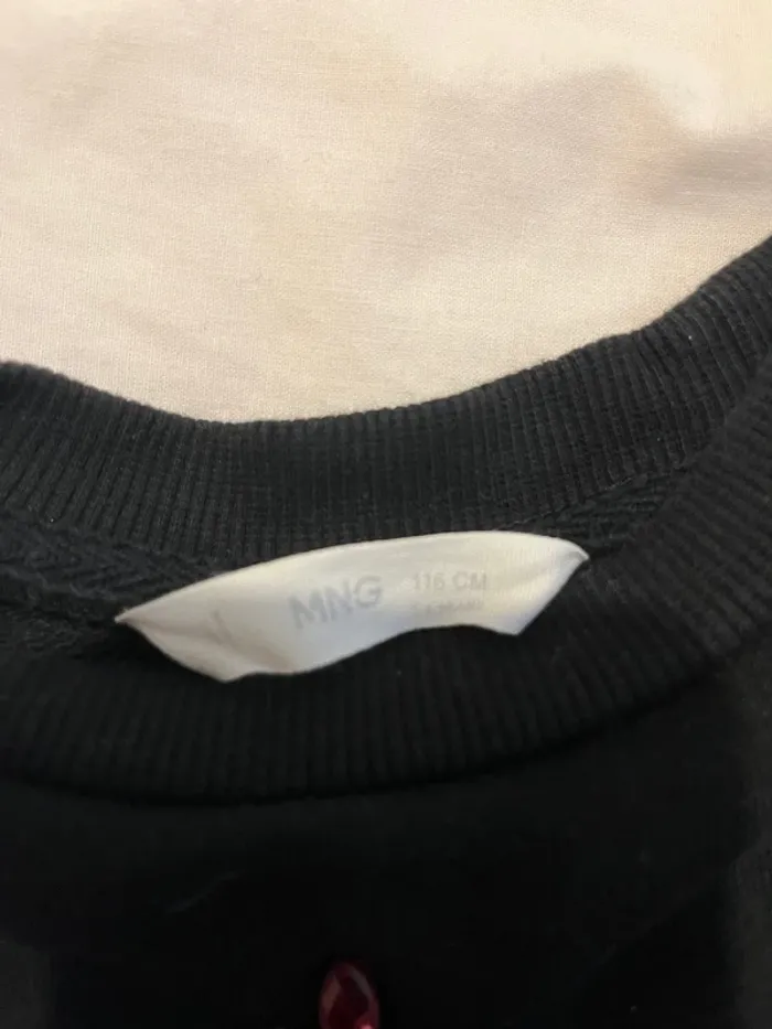 Sweat-shirt noir mango 5 6 ans - photo numéro 4