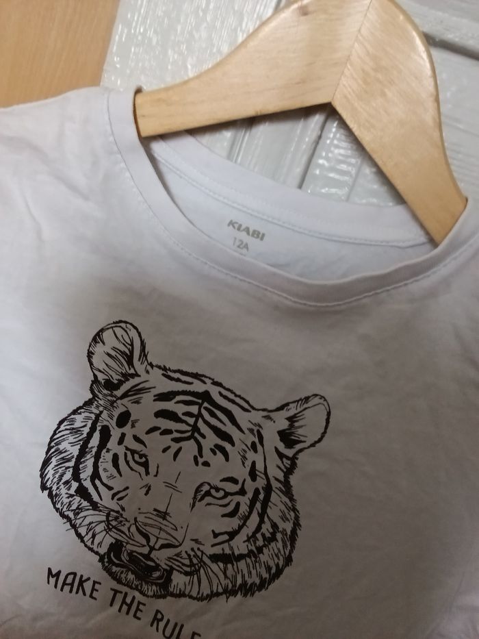 Tee-shirt Kiabi blanc et noir - photo numéro 2