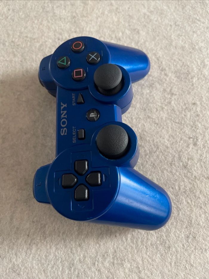 Manette PlayStation 3 PS3 Dualshock 3 Sixaxis 500 mA Officiel Très Bon État Bleu - photo numéro 4