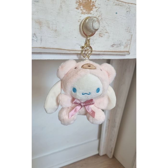 Jolie peluche porte-clé rose blanche  Chien Ours NEUVE - photo numéro 3