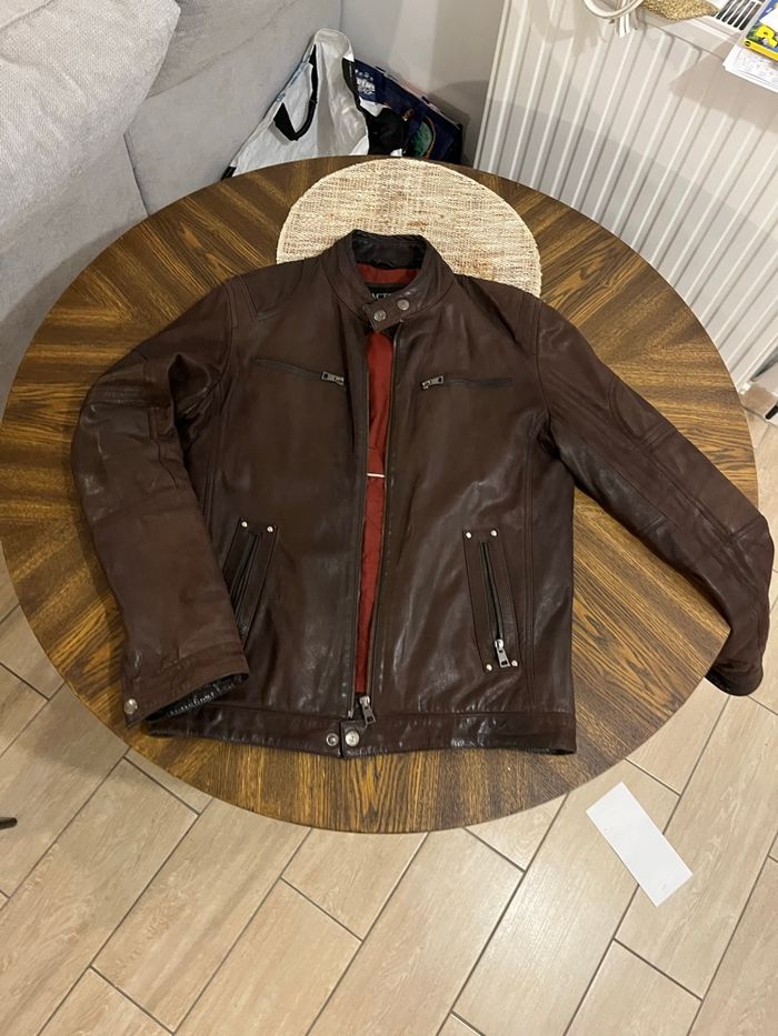 Veste Homme Factory en cuir de chèvre – Taille 50 (équivalent L) – Très bon état - photo numéro 4