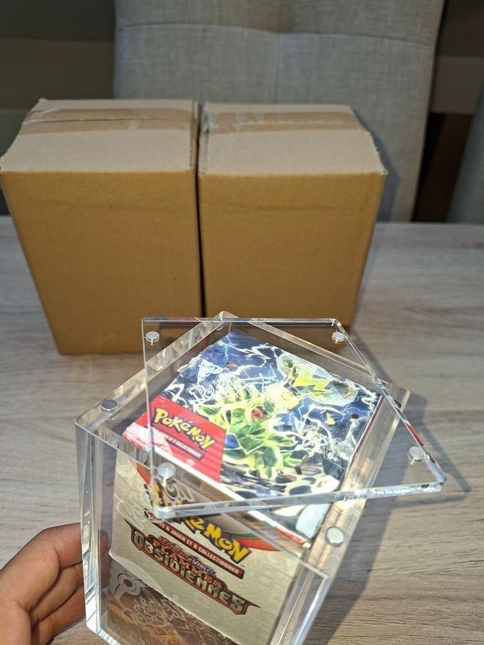 Lot de 2 protections acrylique premium demi display Pokémon aimantée épaisse 8mm - photo numéro 5