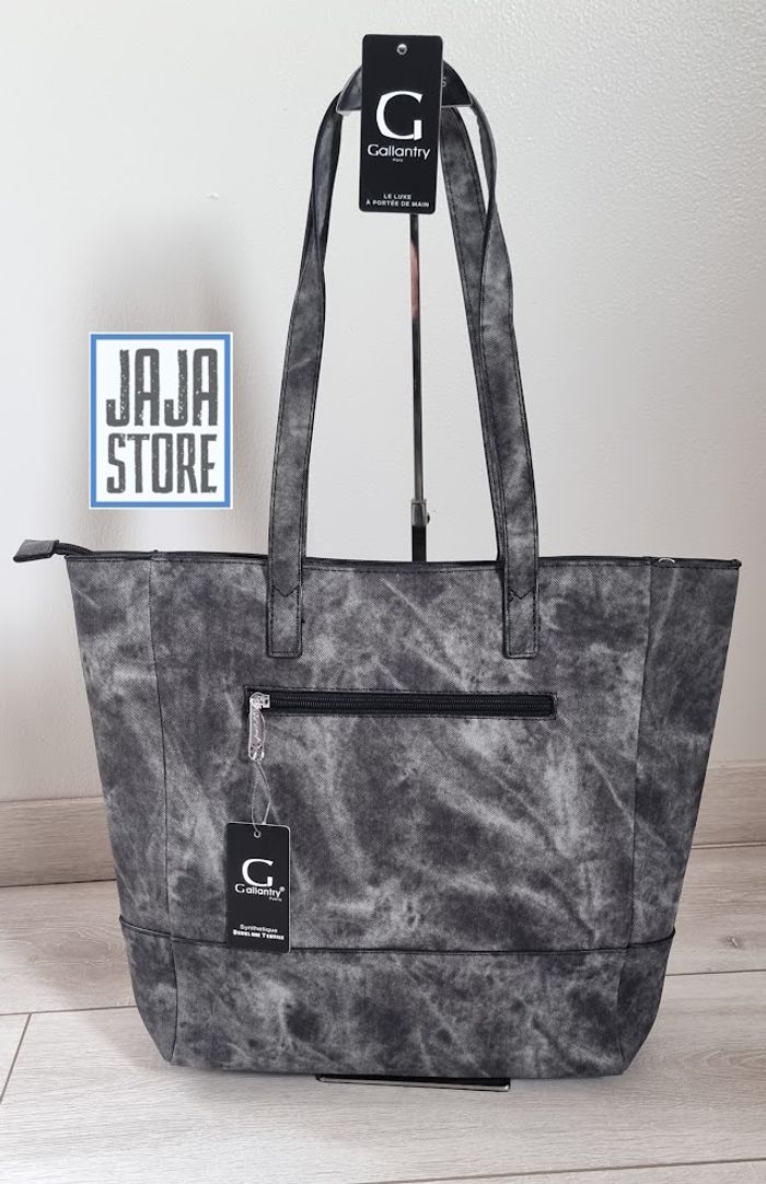 Sac à Main effet Denim Noir, Gallantry Paris