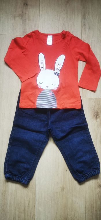 Ensemble jean / tee shirt 18 mois