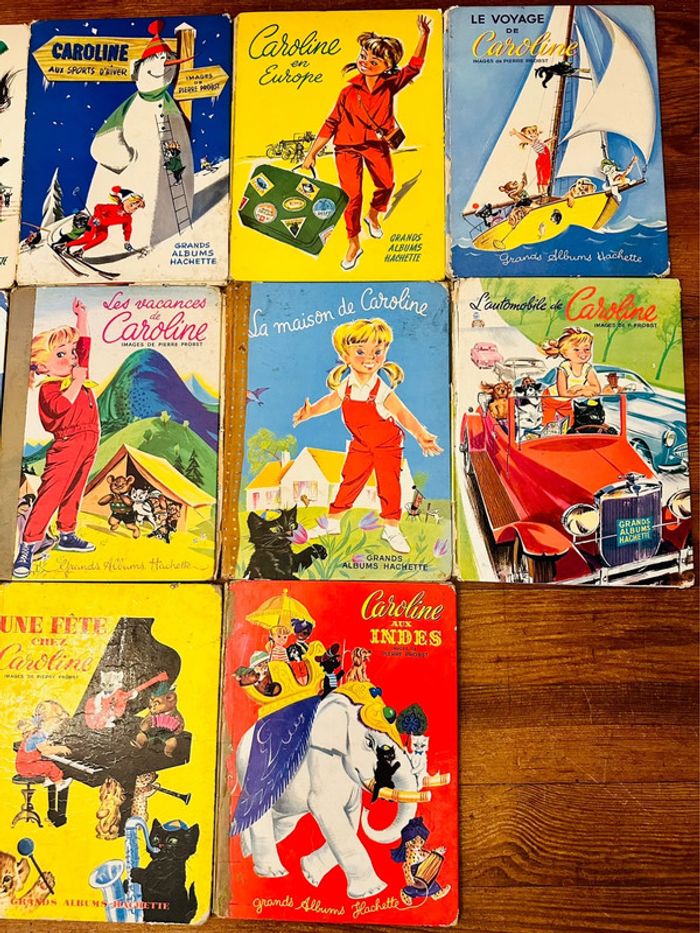 Lot de 10 albums très anciens Caroline complets état satisfaisant livres pierre probst - photo numéro 2