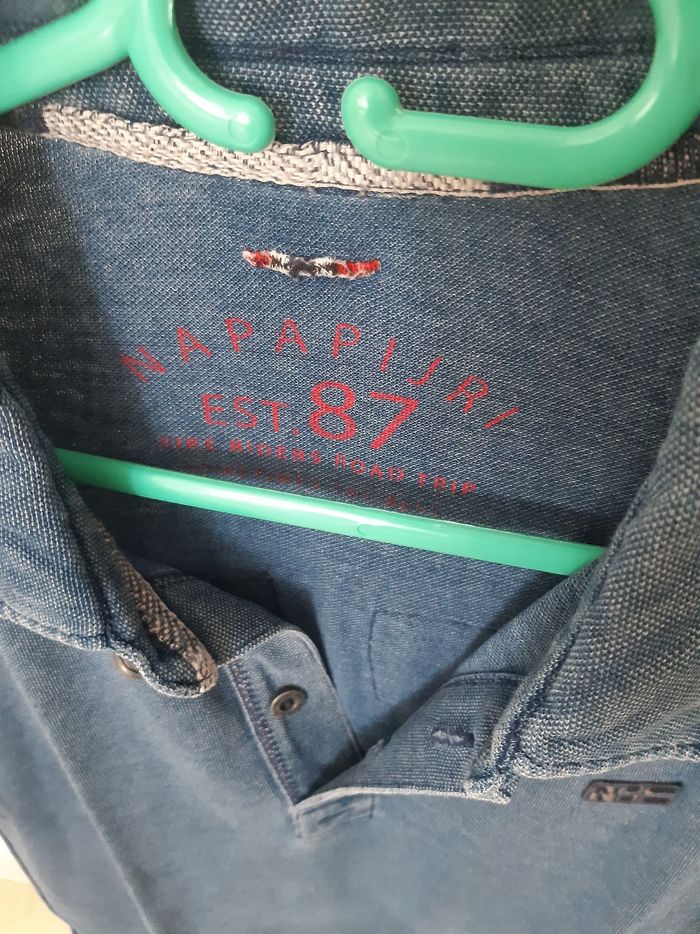 Polo manches courtes bleu marine / taille L / Napapijri - photo numéro 2