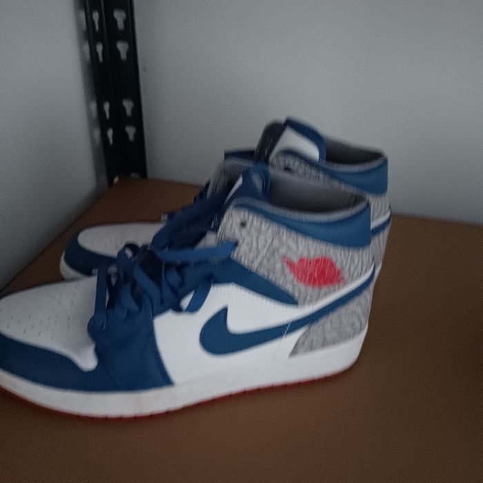 Jordan 1 mid collector de 2013, red/bleu cément éléphant - photo numéro 6