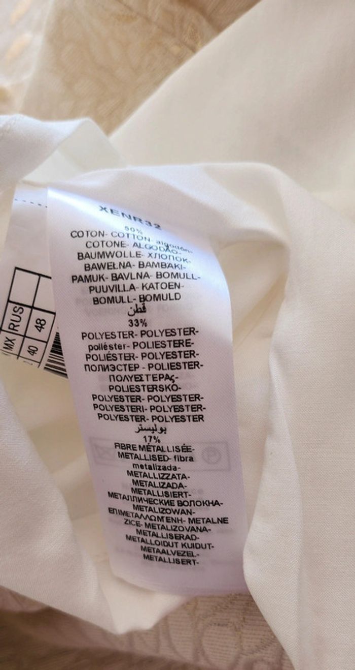 Robe bretelles fourreau crème doré taille 42 Naf Naf - photo numéro 5