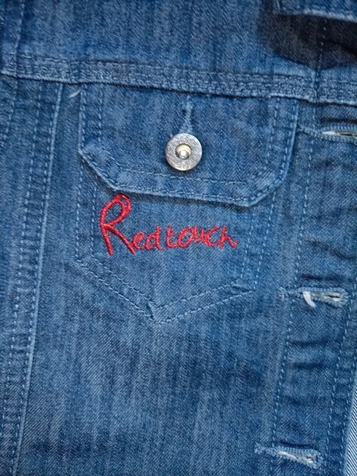Superbe veste en jean courte sans manches orchestra 12 ans - photo numéro 2