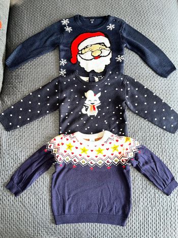 Lot de 3 pulls Noël hiver 24 mois