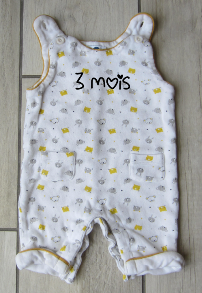 Combishort/grenouillere unisexe 3 mois