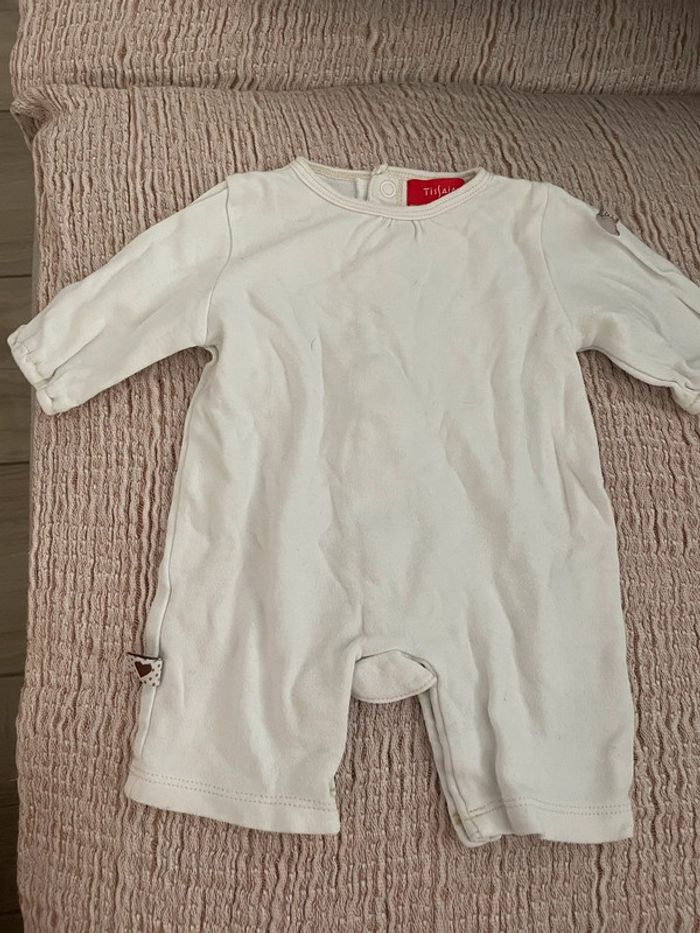 Pyjama coton blanc sans pied