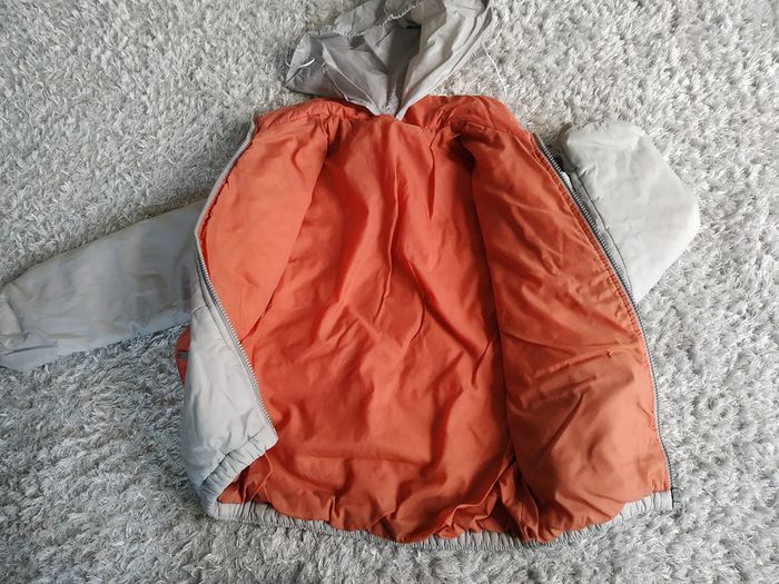 Manteau gris et rouge 10 ans Vintage - photo numéro 4