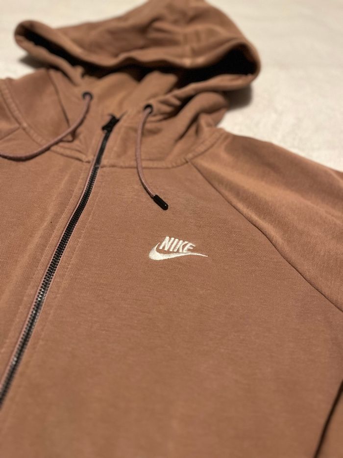 Sweat zip marron Nike - taille L - photo numéro 8