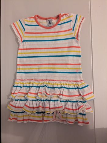 🌈 Robe bébé fille Petit Bateau – Taille 18 mois