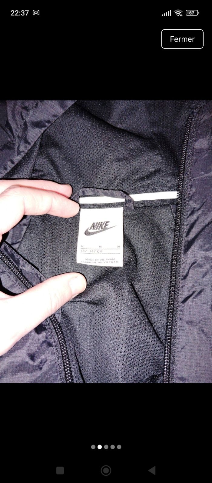 Veste légère Nike 10 ans - photo numéro 3