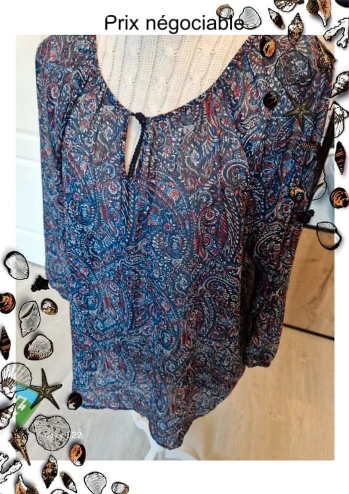 🌈 Top/Blouse transparente femme Casual by Gémo Taille 46 🌈 - photo numéro 2