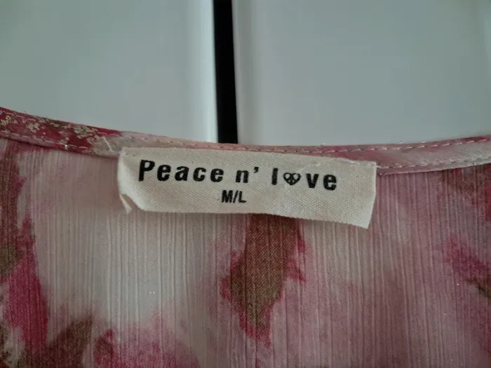 Robe longue rose et dorée Peace & Love - photo numéro 7