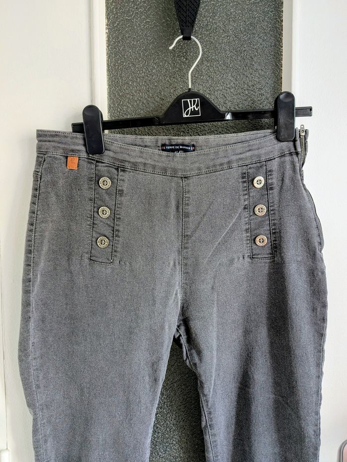 Pantalon gris skinny terre de marins taille 44 - photo numéro 4