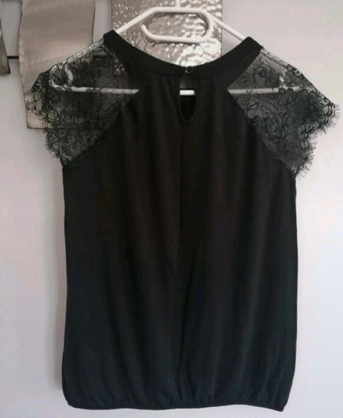 Tee-shirt manches dentelle Cache Cache S - photo numéro 4