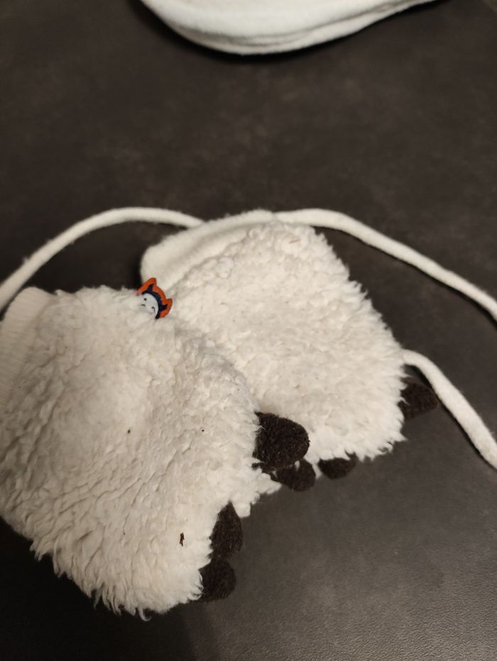 Ensemble hiver bébé bonnet écharpe gants– Orchestra & Du Pareil Au Même – Très bon état - photo numéro 4