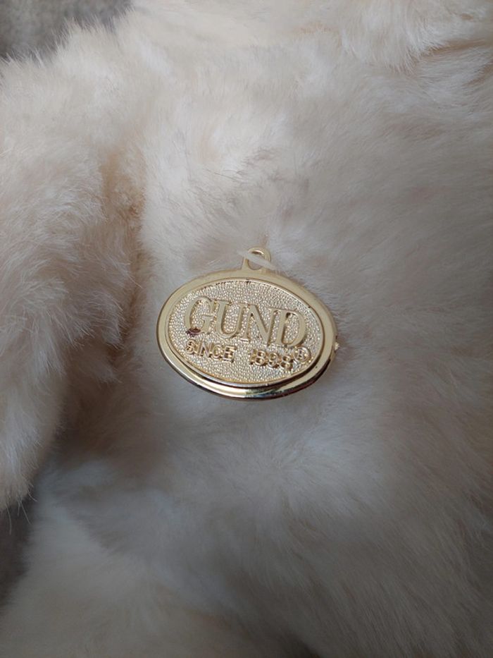 Gund - gros nounours ours en peluche blanc - photo numéro 3