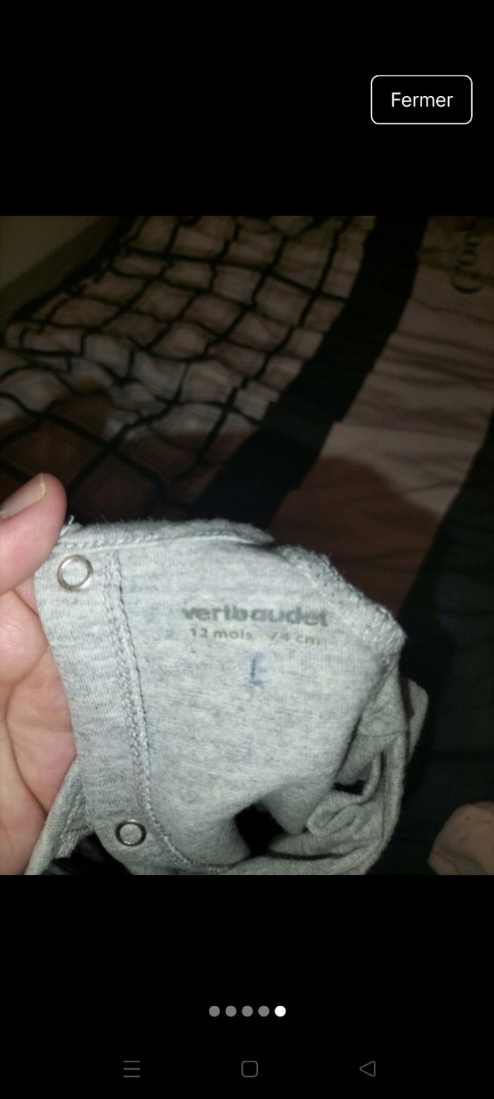 Sous pull gris 12 mois Vertbaudet - photo numéro 4