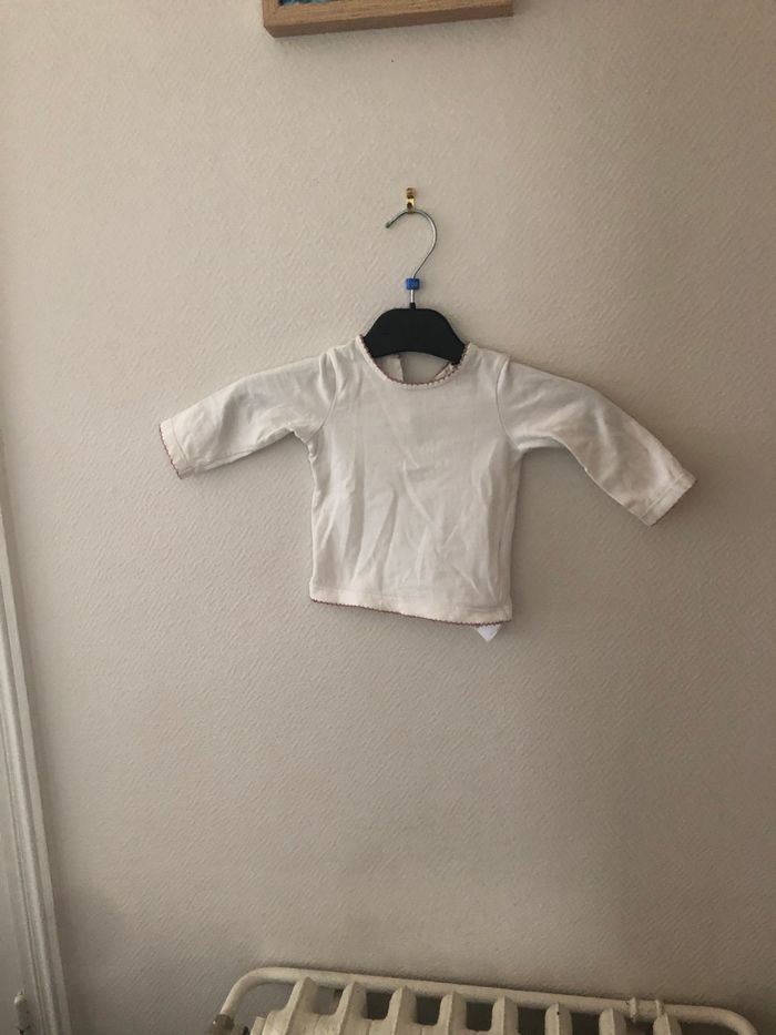 T-shirt manche longue Cyrillus 6 mois - photo numéro 3