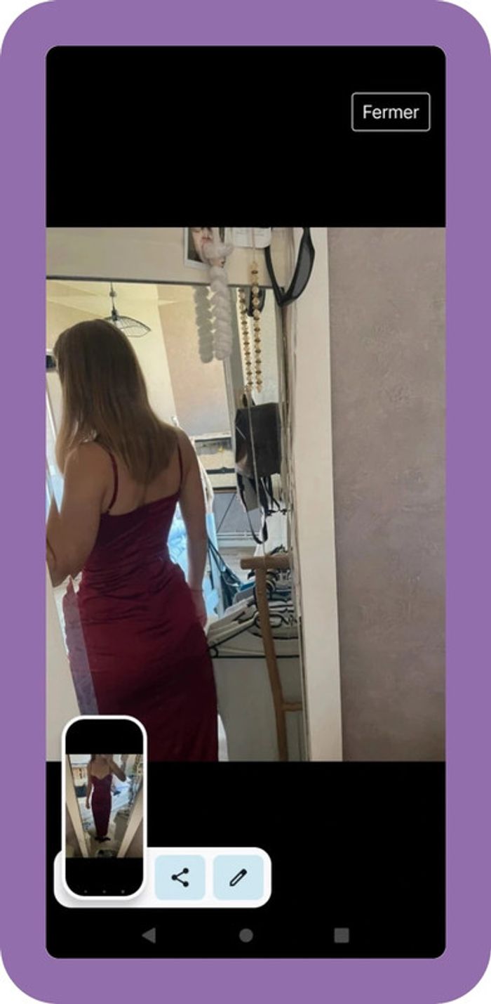 Robe longue rouge xs shein - photo numéro 2