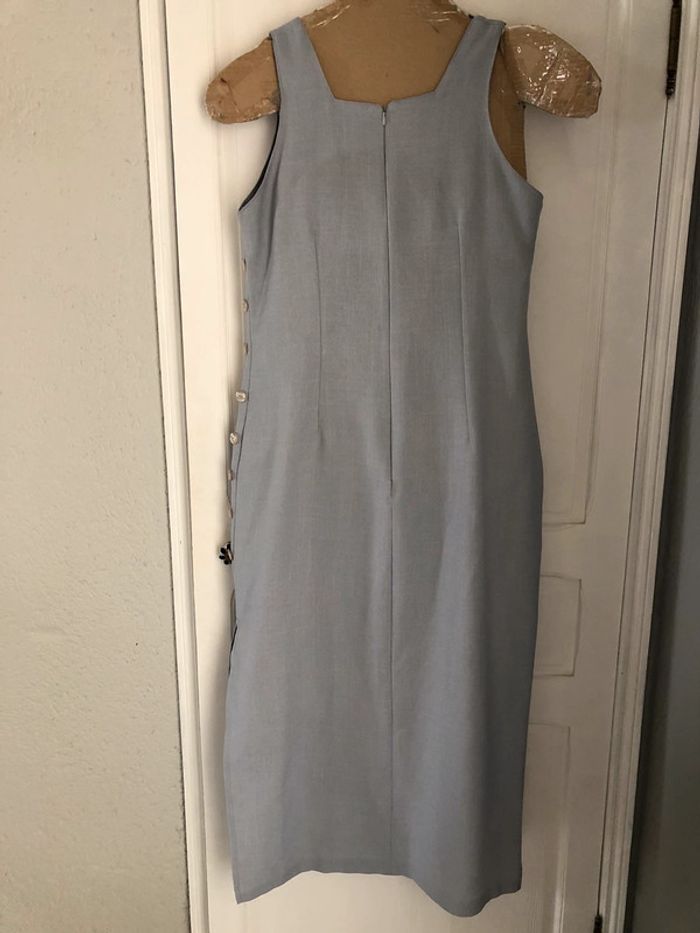 AN6- Ensemble robe longue + veste gris perle T 44-46 - photo numéro 4