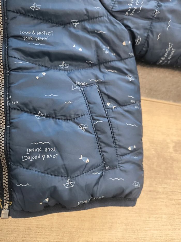 Doudoune matelassée réversible imperméable garçon 12 mois 80 Baby club - photo numéro 11