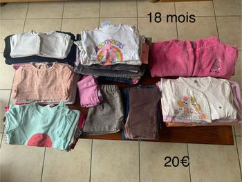 Lot vêtements fille 18 mois