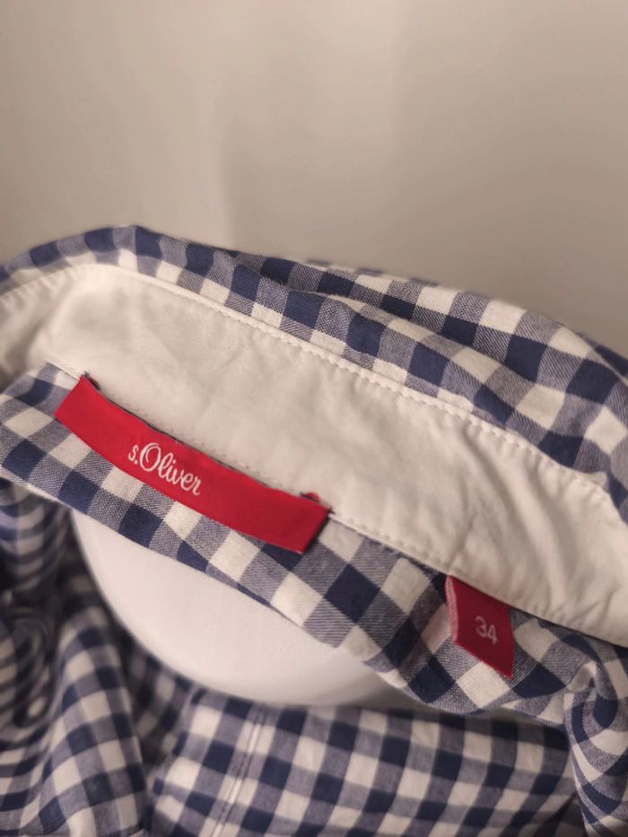 Chemise S.Oliver Femme Taille 34 Bleu-blanc - photo numéro 6