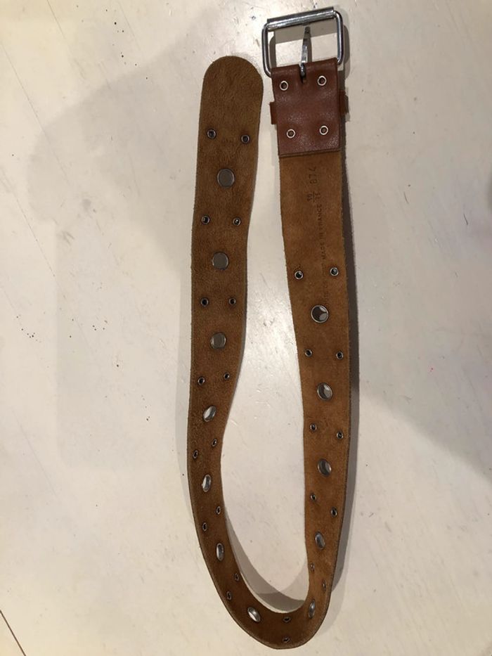 Ceinture cuir taille 30/75 Croûte de cuir  Made in - photo numéro 7