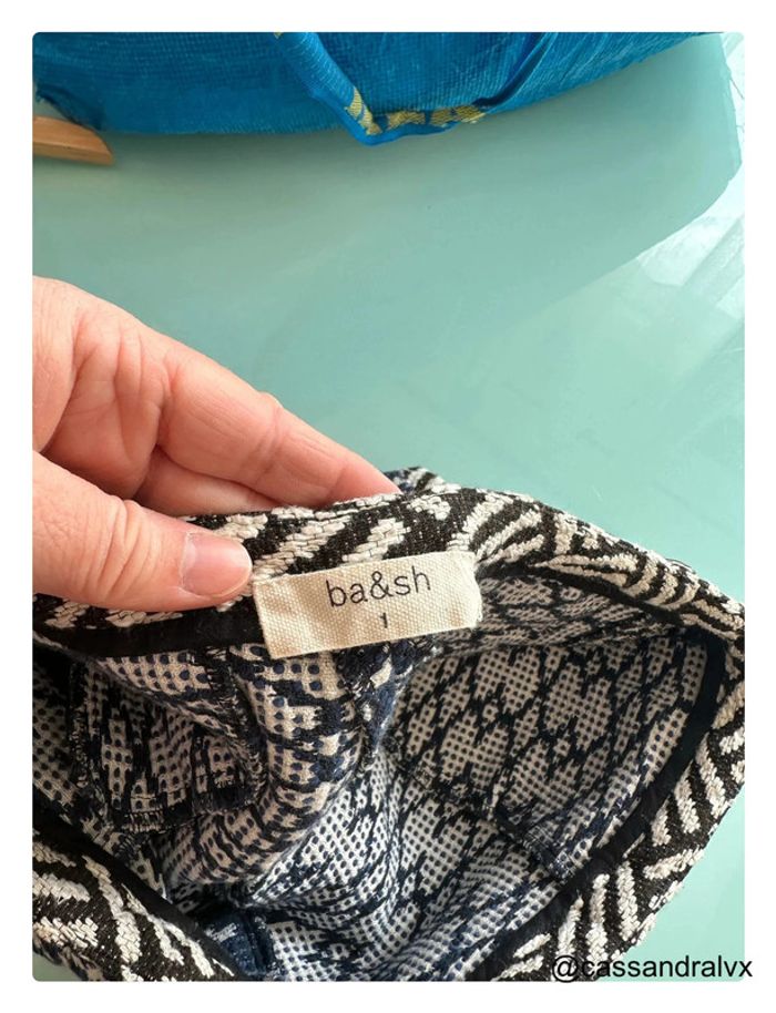 Short bleu et blanc Ba&sh - photo numéro 4