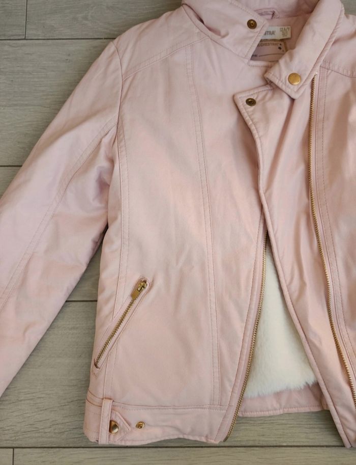 Veste en simili cuir à l'extérieur et fourrée à l’intérieur Orchestra 12 ans neuve - photo numéro 3