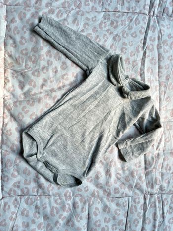 Body petit bateau col Claudine gris 3 mois