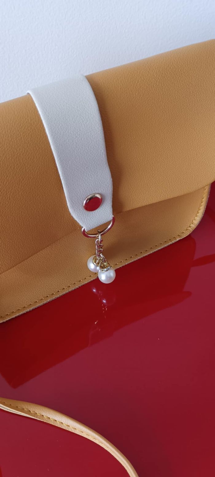 Mini sac à bandoulière jaune moutarde - photo numéro 3